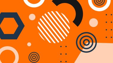 Modern Şekilli Renkli Soyut Geometrik Desen