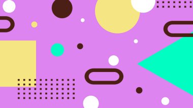 Renkli Şekillere sahip enerjik Soyut Geometrik Arkaplan. Web Tasarımı, Pazarlama Malzemeleri ve Sanatsal Projeler için ideal