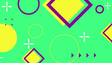 Arkaplanda Renkli Soyut Geometrik Şekiller