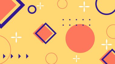 Modern Şekilli Renkli Soyut Geometrik Arkaplan. Canlı Renklerle Geometrik Şekilleri Gösteren Canlı Soyut Arkaplan. Yaratıcı Projeler, Tasarımlar ve Web Kullanımı için ideal