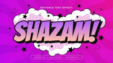 Pembe Beyaz ve Mor Mor Şam 3d Düzenlenebilir Metin Efekti - Yazı Tipi Biçimi