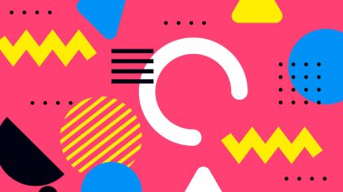 Kalın Şekilli Renkli Geometrik Soyut Arkaplan