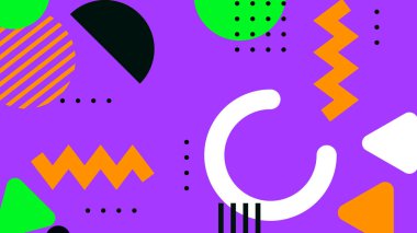 Şekiller ve Desenler ile Renkli Geometrik Soyut Arkaplan