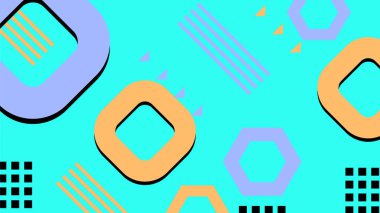 Kalın Şekilli Renkli Geometrik Soyut Arkaplan