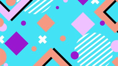 Basit Arkaplanda Renkli Geometrik Soyut Desen