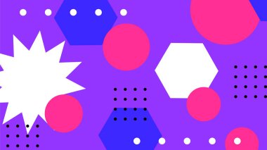 Arkaplanda Renkli Soyut Geometrik Şekiller