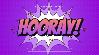 Beyaz Siyah ve Mor Mor Yaşasın 3D Düzenlenebilir Metin Efekti - Yazı Tipi Biçimi