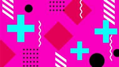 Arkaplanlı Canlı Soyut Geometrik Şekiller