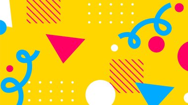 Basit Arkaplanda Renkli Geometrik Soyut Desen