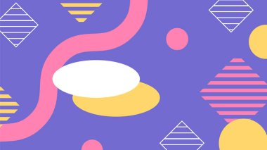 Canlı Şekillere sahip renkli Geometrik Soyut Arkaplan