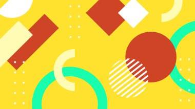 Kalın Şekilli Renkli Geometrik Soyut Arkaplan