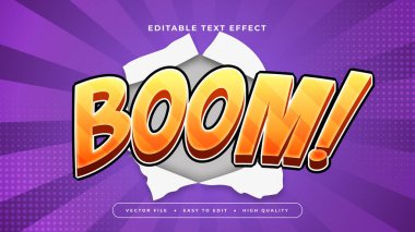 Turuncu Beyaz ve Mor Patlama 3d Düzenlenebilir Metin Efekti - Yazı Tipi Biçimi