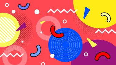 Basit Arkaplanda Renkli Geometrik Soyut Desen