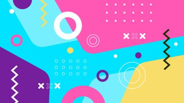 Kalın Şekilli Renkli Geometrik Soyut Arkaplan