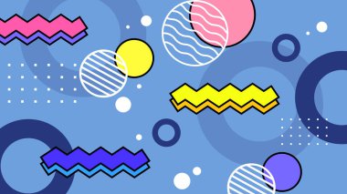 Basit Arkaplanda Renkli Geometrik Soyut Desen