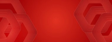 Posta, Arkaplan, Banner, Ad, Promo, Davetiye, Etc için Kırmızı ve Beyaz Sancak Geometrik Çizgileri Soyut Fütürist İdeal