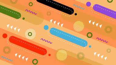 Arkaplanlı Canlı Soyut Geometrik Şekiller