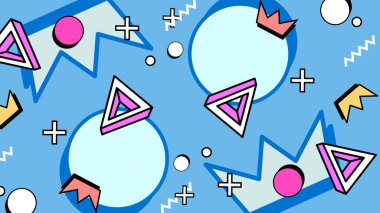 Basit Arkaplanda Renkli Geometrik Soyut Desen