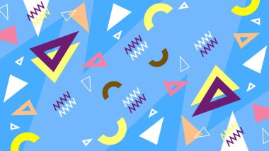 Arkaplanlı Canlı Soyut Geometrik Şekiller