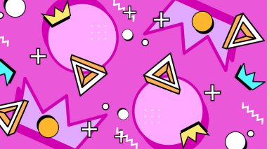 Cesur Arkaplanda Renkli Soyut Geometrik Şekiller