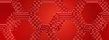 Posta, Arkaplan, Banner, Ad, Promo, Davetiye, Etc için Büyük Kavisli Çizgiye sahip Kırmızı ve Beyaz Arkaplan