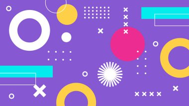 Kalın Şekilli Renkli Geometrik Soyut Arkaplan