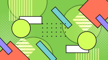 Arkaplanda Renkli Soyut Geometrik Şekiller