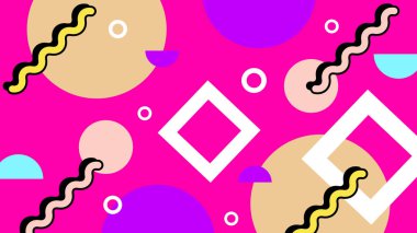 Renkli şekilli canlı Geometrik Soyut Arkaplan. Bu Oyuncu ve Renkli Arkaplan Yaratıcı ve Modern Projeler İçin Mükemmel