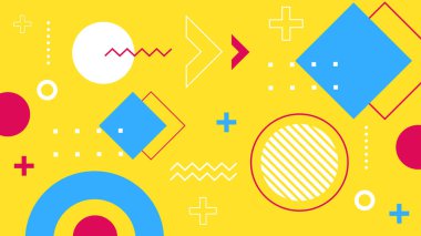 Kalın Şekilli Renkli Geometrik Soyut Arkaplan