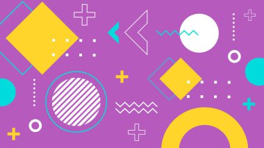 Arkaplanlı Canlı Soyut Geometrik Şekiller