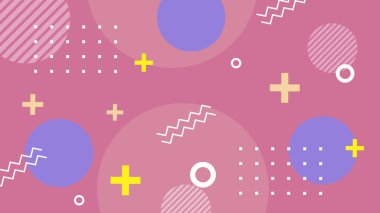 Şekiller ve Desenler ile Renkli Geometrik Soyut Arkaplan