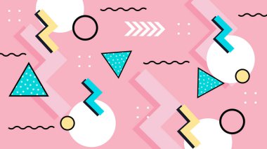 Modern Şekilli Renkli Soyut Geometrik Desen