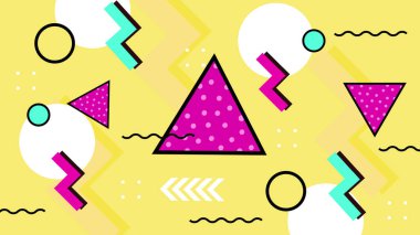 Kalın Şekilli Renkli Geometrik Soyut Arkaplan