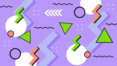 Basit Arkaplanda Renkli Geometrik Soyut Desen