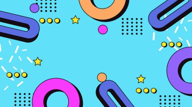 Renkli şekilli canlı Geometrik Soyut Arkaplan. Bu Oyuncu ve Renkli Arkaplan Yaratıcı ve Modern Projeler İçin Mükemmel