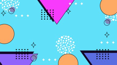 Basit Arkaplanda Renkli Geometrik Soyut Desen