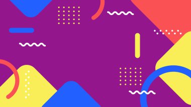 Basit Arkaplanda Renkli Geometrik Soyut Desen