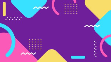 Şekiller ve Desenler ile Renkli Geometrik Soyut Arkaplan