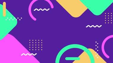 Kalın Şekilli Renkli Geometrik Soyut Arkaplan