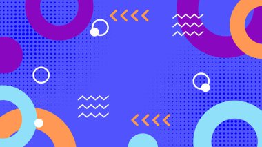 Arkaplanda Renkli Soyut Geometrik Şekiller