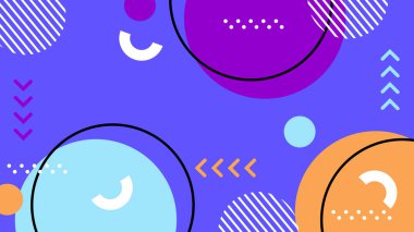 Basit Arkaplanda Renkli Geometrik Soyut Desen