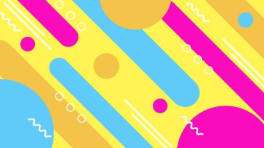 Arkaplanda Renkli Soyut Geometrik Şekiller