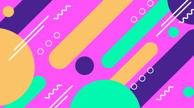 Arkaplanlı Canlı Soyut Geometrik Şekiller