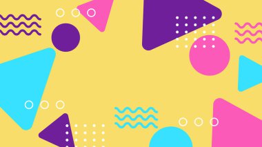 Şekiller ve Desenler ile Renkli Geometrik Soyut Arkaplan