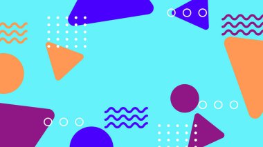 Basit Arkaplanda Renkli Geometrik Soyut Desen