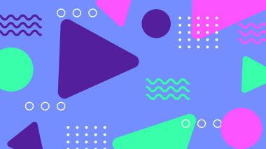 Kalın Şekilli Renkli Geometrik Soyut Arkaplan