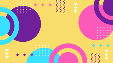 Modern Şekilli Renkli Soyut Geometrik Desen