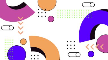 Basit Arkaplanda Renkli Geometrik Soyut Desen