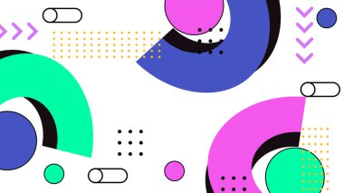 Kalın Şekilli Renkli Geometrik Soyut Arkaplan