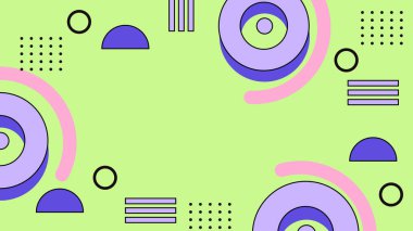 Arkaplanda Renkli Soyut Geometrik Şekiller